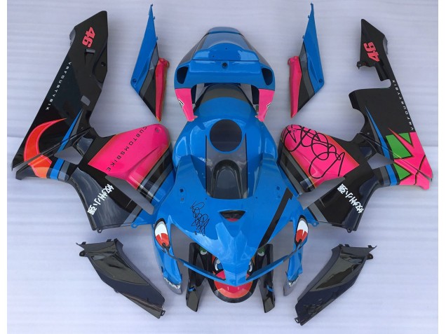 2005-2006 Blue Shark & Pink Honda CBR600RR Fairings 2005-2006 Blue Shark & Pink Honda CBR600RR Fairings
