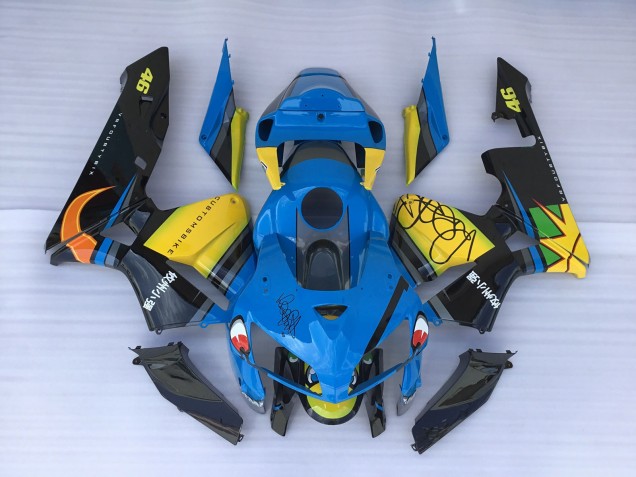 2005-2006 Blue Shark & Yellow Honda CBR600RR Fairings 2005-2006 Blue Shark & Yellow Honda CBR600RR Fairings