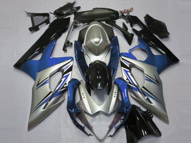 2005-2006 Blue Silver and Black Suzuki GSXR 1000 Fairings 2005-2006 Blue Silver and Black Suzuki GSXR 1000 Fairings