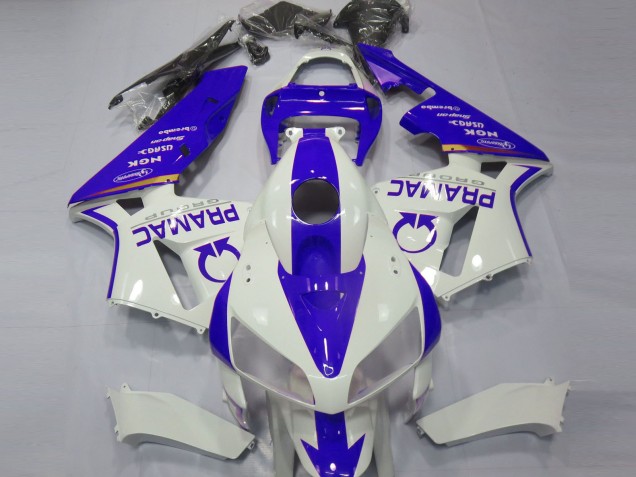 2005-2006 Blue and White Custom Honda CBR600RR Fairings 2005-2006 Blue and White Custom Honda CBR600RR Fairings