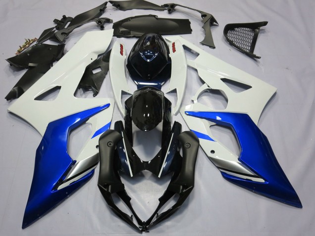 2005-2006 Blue and White Suzuki GSXR 1000 Fairings 2005-2006 Blue and White Suzuki GSXR 1000 Fairings