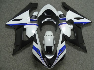 2005-2006 Blue white and Black Kawasaki ZX6R Fairings