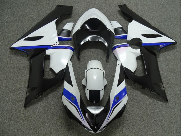 2005-2006 Blue white and Black Kawasaki ZX6R Fairings 2005-2006 Blue white and Black Kawasaki ZX6R Fairings