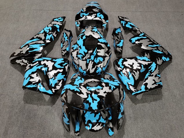 2005-2006 Camo & LIGHT BLUE Honda CBR600RR Fairings 2005-2006 Camo & LIGHT BLUE Honda CBR600RR Fairings