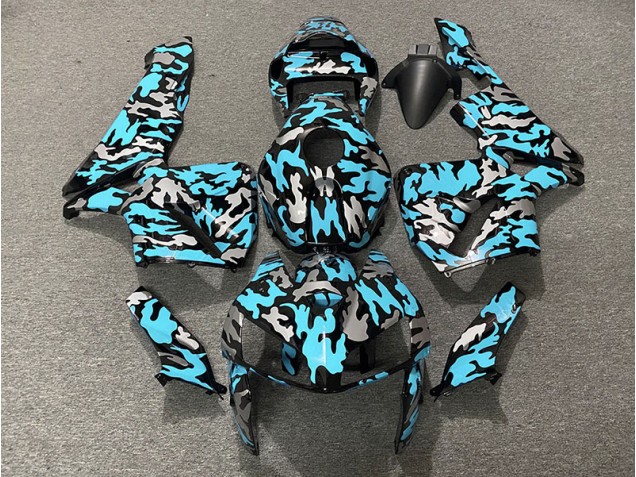 2005-2006 Camo & LIGHT CYAN Honda CBR600RR Fairings 2005-2006 Camo & LIGHT CYAN Honda CBR600RR Fairings