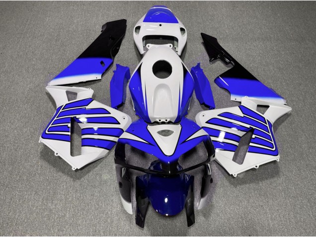 2005-2006 Dark Blue and White Wings Honda CBR600RR Fairings