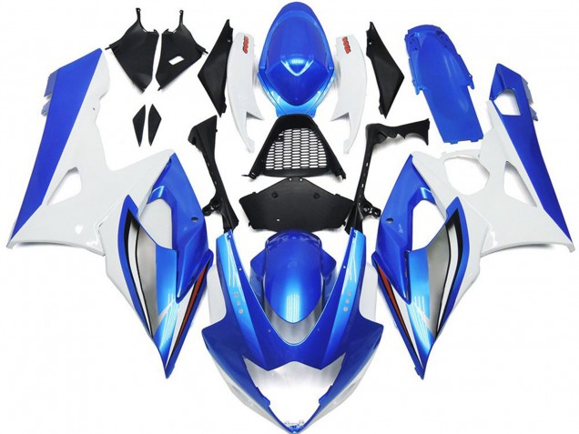 2005-2006 Gloss Blue and White with red and Silver Suzuki GSXR 1000 Fairings 2005-2006 Gloss Blue and White with red and Silver Suzuki GSXR 1000 Fairings
