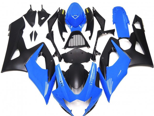 2005-2006 Gloss Blue with Yellow Suzuki GSXR 1000 Fairings 2005-2006 Gloss Blue with Yellow Suzuki GSXR 1000 Fairings