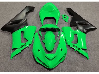 2005-2006 Gloss Green Kawasaki ZX6R Fairings