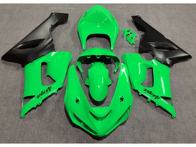 2005-2006 Gloss Green Kawasaki ZX6R Fairings 2005-2006 Gloss Green Kawasaki ZX6R Fairings