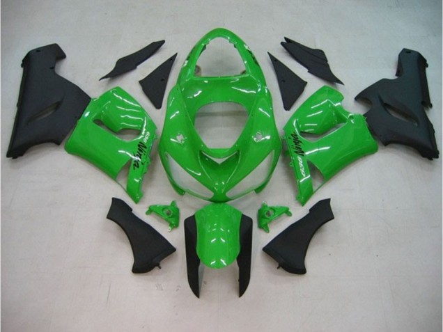 2005-2006 Gloss Green Matte Kawasaki ZX6R Fairings 2005-2006 Gloss Green Matte Kawasaki ZX6R Fairings