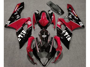 2005-2006 Gloss Red and Black Custom Suzuki GSXR 1000 Fairings
