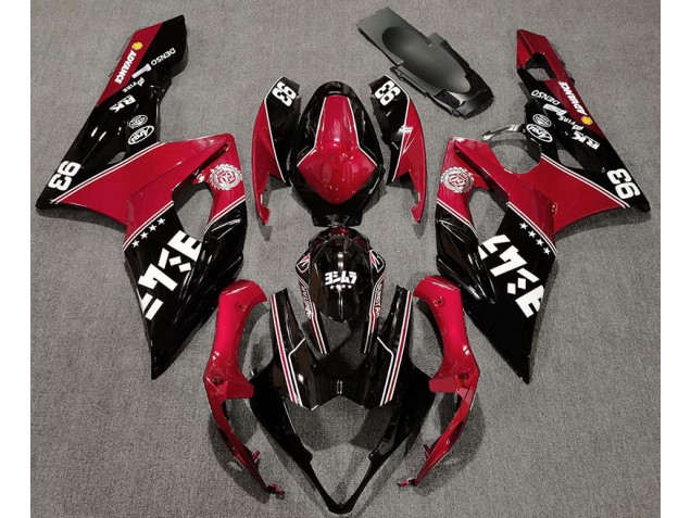 2005-2006 Gloss Red and Black Custom Suzuki GSXR 1000 Fairings 2005-2006 Gloss Red and Black Custom Suzuki GSXR 1000 Fairings