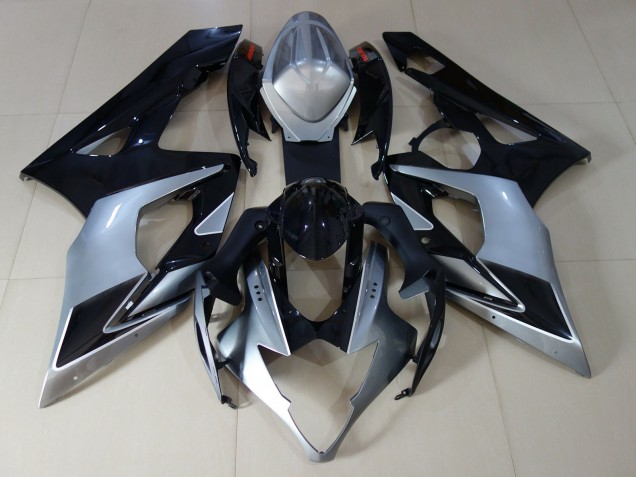 2005-2006 Gloss Silver and Black Suzuki GSXR 1000 Fairings 2005-2006 Gloss Silver and Black Suzuki GSXR 1000 Fairings
