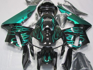 2005-2006 Gloss Teal Flame Honda CBR600RR Fairings