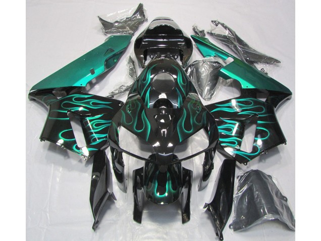 2005-2006 Gloss Teal Flame Honda CBR600RR Fairings
