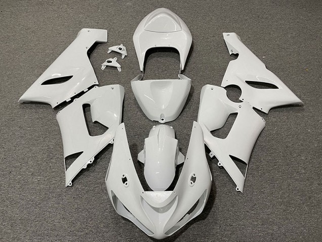 2005-2006 Gloss White Kawasaki ZX6R Fairings