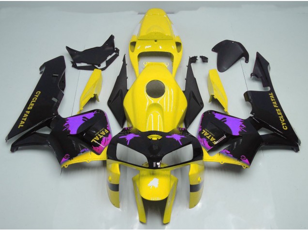 2005-2006 Gloss Yellow & Purple Splatter Honda CBR600RR Fairings 2005-2006 Gloss Yellow & Purple Splatter Honda CBR600RR Fairings