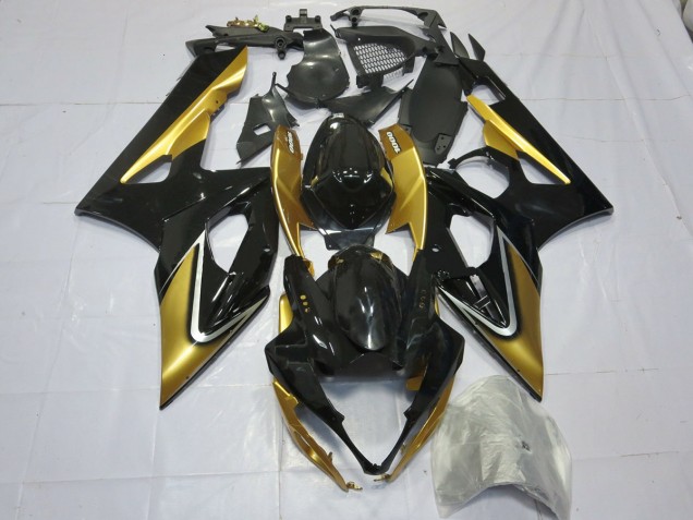 2005-2006 Gold and Black Suzuki GSXR 1000 Fairings 2005-2006 Gold and Black Suzuki GSXR 1000 Fairings