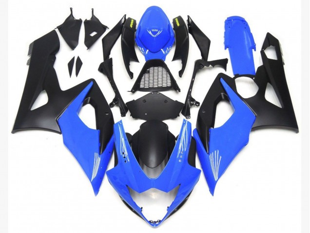 2005-2006 Light Gloss Blue and Matte Black Lowers Suzuki GSXR 1000 Fairings 2005-2006 Light Gloss Blue and Matte Black Lowers Suzuki GSXR 1000 Fairings