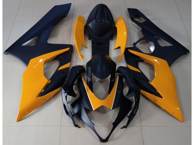 2005-2006 Matte Black & Light Orange Suzuki GSXR 1000 Fairings 2005-2006 Matte Black & Light Orange Suzuki GSXR 1000 Fairings