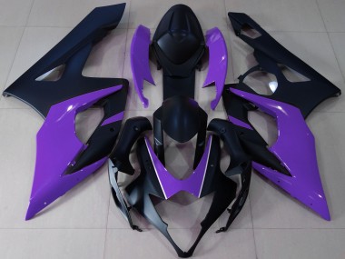 2005-2006 Matte Black & Purple Suzuki GSXR 1000 Fairings