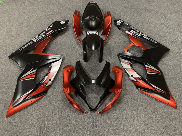 2005-2006 Matte Black and Orange Suzuki GSXR 1000 Fairings 2005-2006 Matte Black and Orange Suzuki GSXR 1000 Fairings