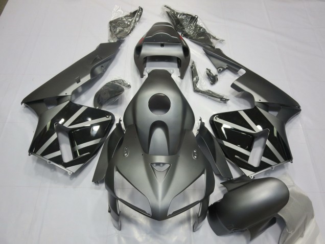 2005-2006 Matte Grey & Black Honda CBR600RR Fairings 2005-2006 Matte Grey & Black Honda CBR600RR Fairings