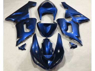 2005-2006 Metallic Blue Kawasaki ZX6R Fairings