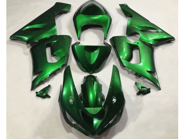 2005-2006 Metallic Green Kawasaki ZX6R Fairings