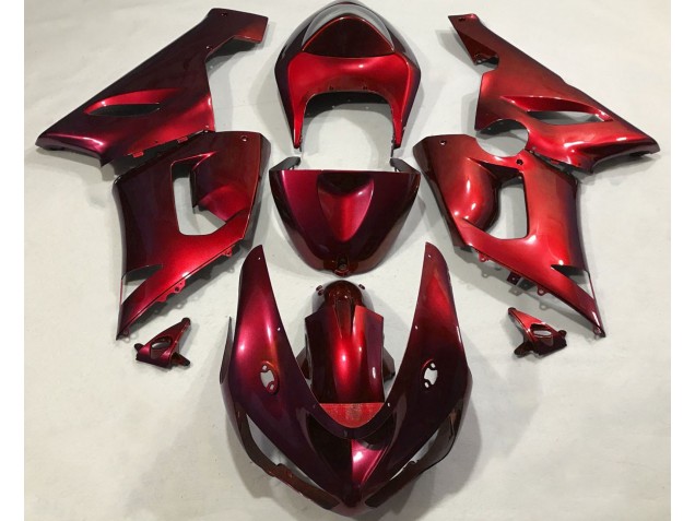 2005-2006 Metallic Red Kawasaki ZX6R Fairings 2005-2006 Metallic Red Kawasaki ZX6R Fairings