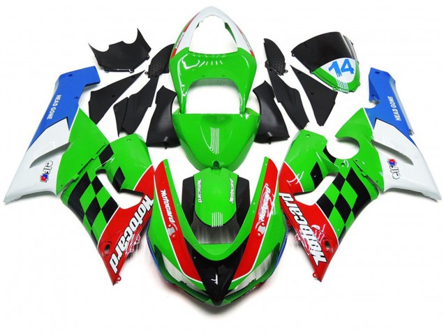 2005-2006 Multi Color Check Kawasaki ZX6R Fairings 2005-2006 Multi Color Check Kawasaki ZX6R Fairings