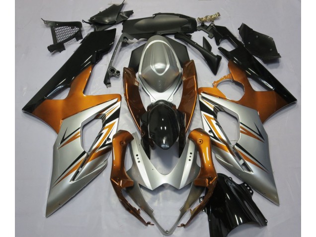 2005-2006 Orange Silver and Black Suzuki GSXR 1000 Fairings 2005-2006 Orange Silver and Black Suzuki GSXR 1000 Fairings