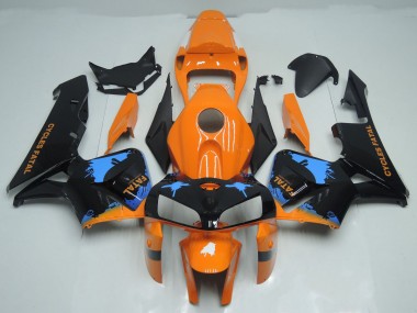 2005-2006 Orange and Black Splatter Honda CBR600RR Fairings