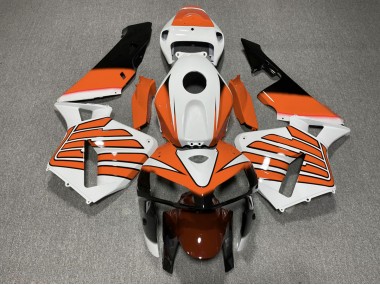 2005-2006 Orange and White Wings Honda CBR600RR Fairings