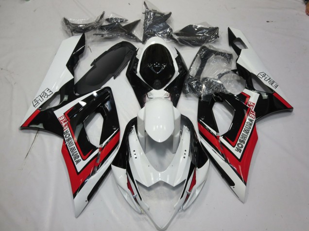 2005-2006 Red Black and White Suzuki GSXR 1000 Fairings 2005-2006 Red Black and White Suzuki GSXR 1000 Fairings