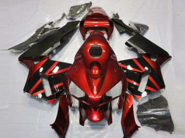 2005-2006 Red & Gloss Black Design Honda CBR600RR Fairings