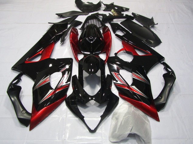 2005-2006 Red and Black Flare Suzuki GSXR 1000 Fairings 2005-2006 Red and Black Flare Suzuki GSXR 1000 Fairings