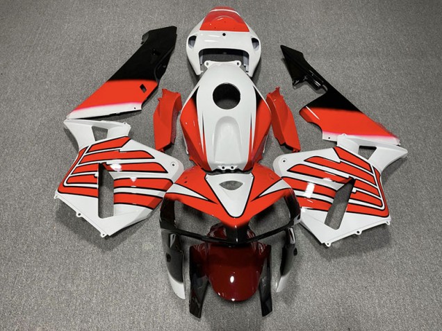 2005-2006 Red and White Wings Honda CBR600RR Fairings 2005-2006 Red and White Wings Honda CBR600RR Fairings