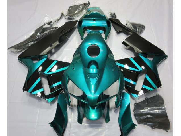 2005-2006 Teal & Gloss Black Design Honda CBR600RR Fairings 2005-2006 Teal & Gloss Black Design Honda CBR600RR Fairings