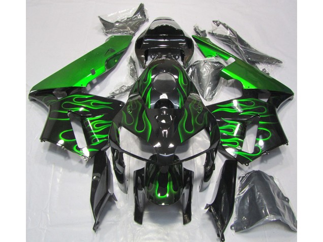 2005-2006 Vibrant Green Flame Honda CBR600RR Fairings