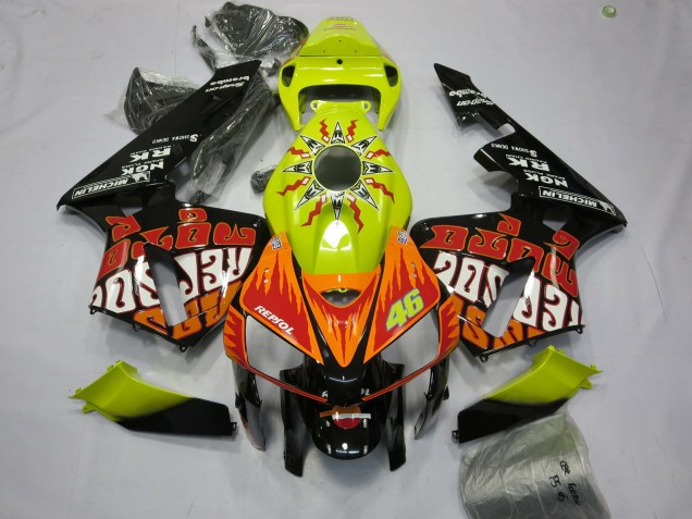 2005-2006 Vibrant Yellow Rossi Honda CBR600RR Fairings