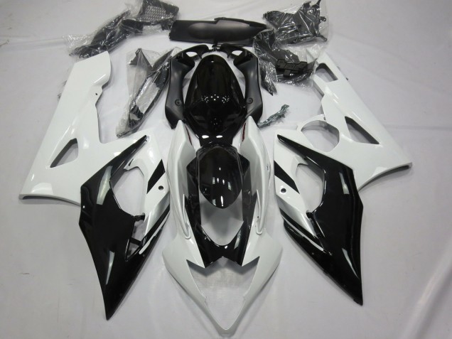 2005-2006 White Black and Silver Suzuki GSXR 1000 Fairings 2005-2006 White Black and Silver Suzuki GSXR 1000 Fairings