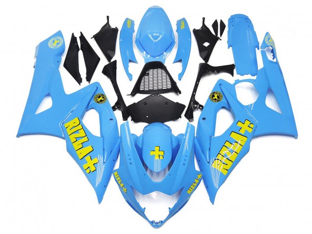 2005-2006 White Blue with Yellow Rizla Suzuki GSXR 1000 Fairings 2005-2006 White Blue with Yellow Rizla Suzuki GSXR 1000 Fairings