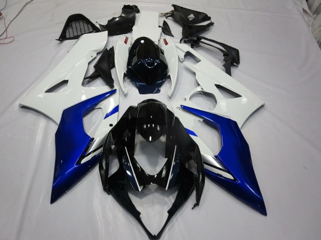 2005-2006 White and Blue Suzuki GSXR 1000 Fairings 2005-2006 White and Blue Suzuki GSXR 1000 Fairings