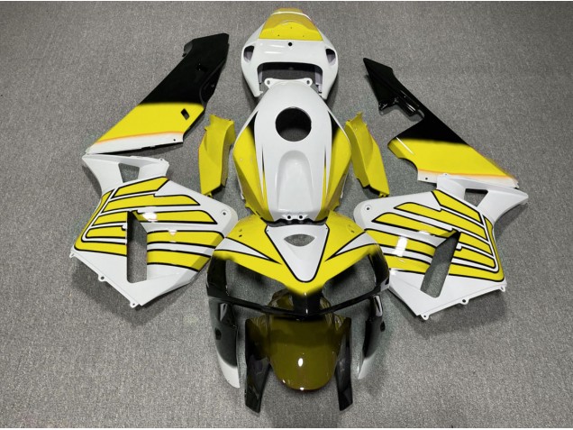 2005-2006 Yellow and White Wings Honda CBR600RR Fairings
