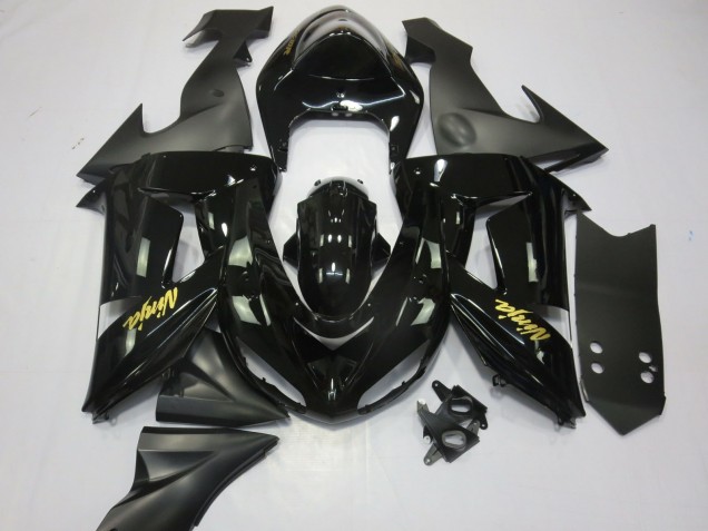 2006-2007 Black and Gold Kawasaki ZX10R Fairings 2006-2007 Black and Gold Kawasaki ZX10R Fairings