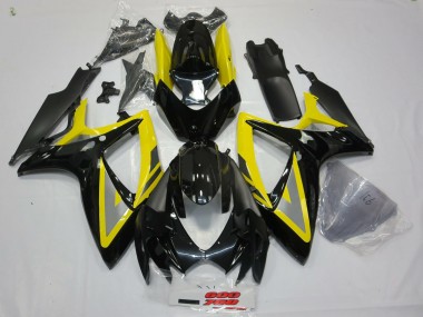 2006-2007 Black and Yellow Oh Ah Suzuki GSXR 600-750 Fairings