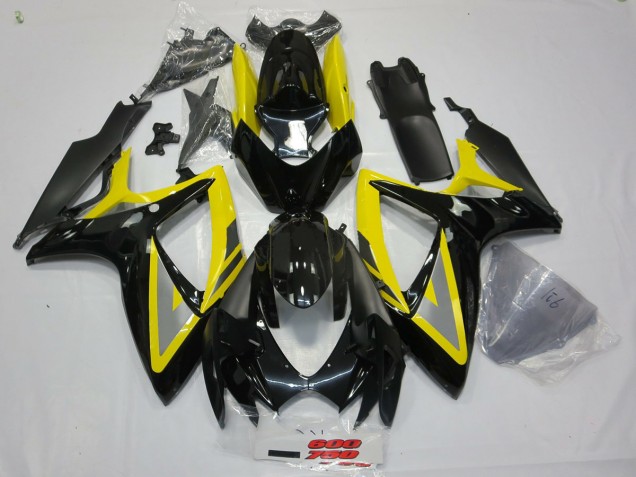 2006-2007 Black and Yellow Oh Ah Suzuki GSXR 600-750 Fairings 2006-2007 Black and Yellow Oh Ah Suzuki GSXR 600-750 Fairings