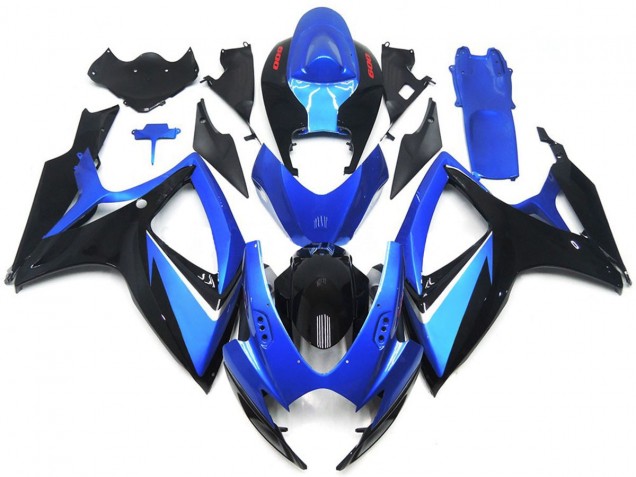 2006-2007 Blue and Black Special With Red Decals Suzuki GSXR 600-750 Fairings 2006-2007 Blue and Black Special With Red Decals Suzuki GSXR 600-750 Fairings